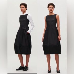 COS Sleeveless Dress Silk -Cotton Blend Cocoon Style , size 6